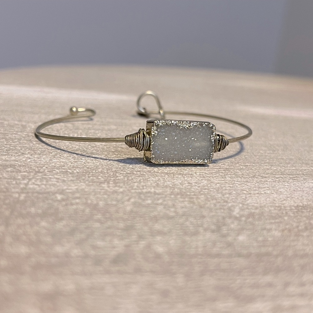 Canvas Style Wire Druzy Bracelet - image 1